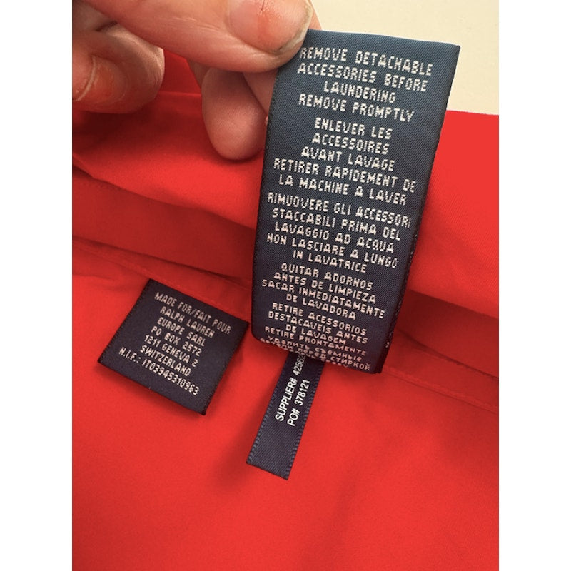 Ralph Lauren Black Label NWT Red Button Down Shirt Size 10
