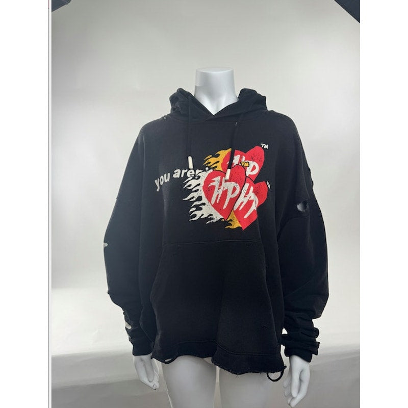 Men's Hyde Park "You Aren't Invited" Easy Does It Double Heart Hoodie Black S