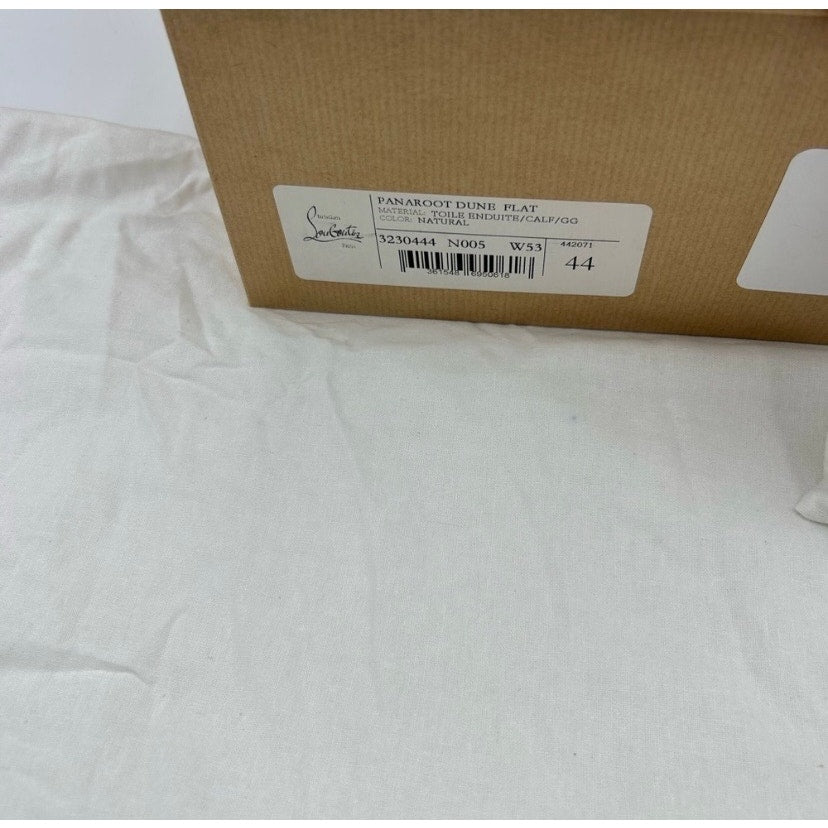 Men's Christian Louboutin panaroot Dune combat boots coated canvas/leather 44