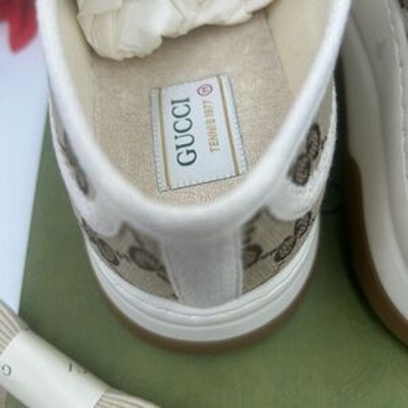 Gucci Brown GG Monogram low top platform Sneakers size 11 made in Italy