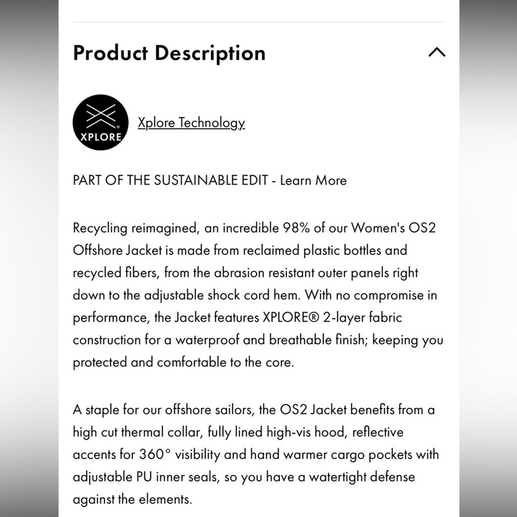 Gill Marine Women's OS2 Offshore Jacket NWOT’s Size 12 Eggshell