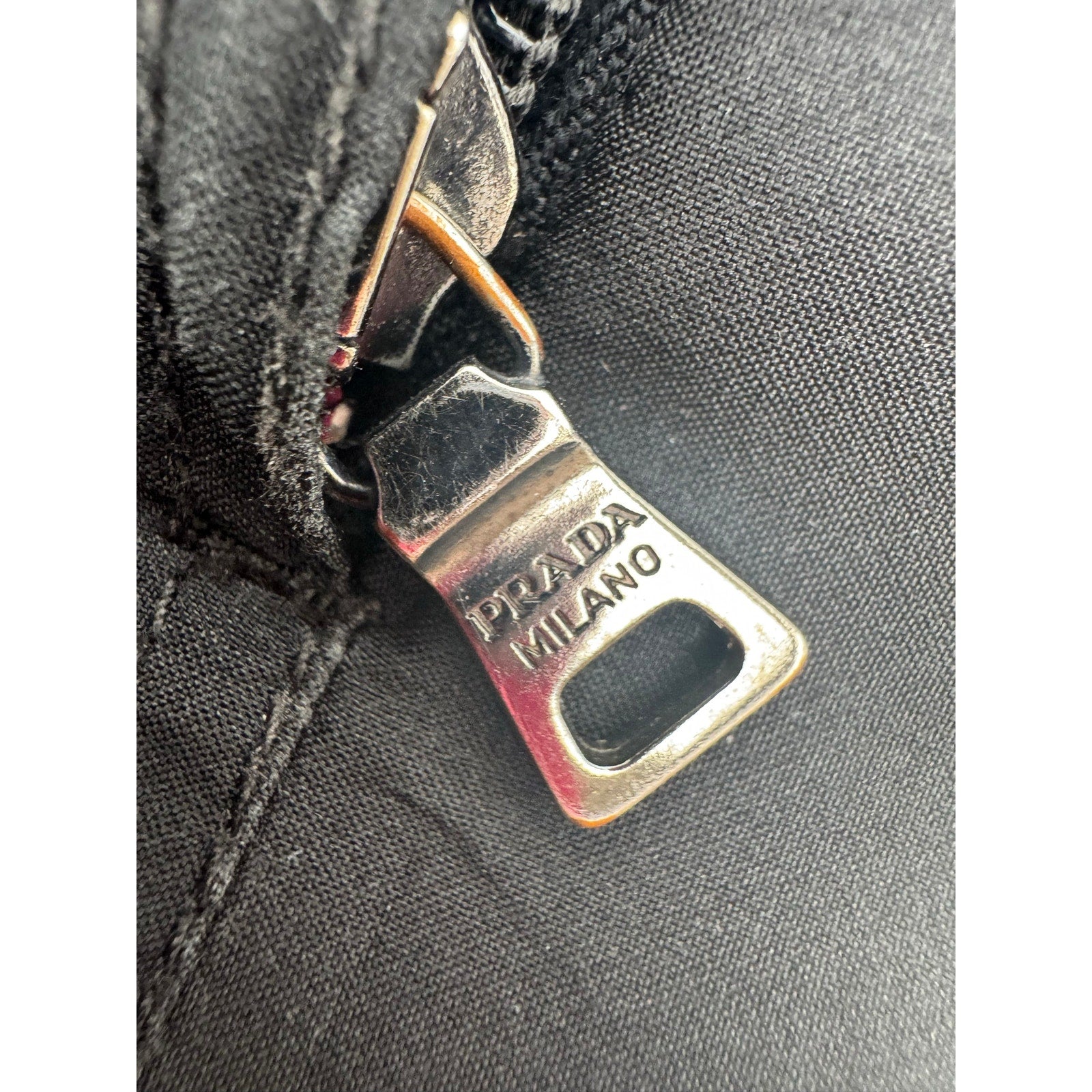Prada Women’s Black Full Zip Stand Collar Jacket Long Coat – Size 42
