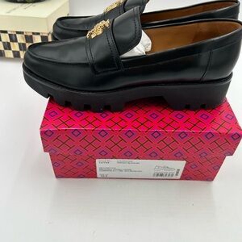 Women's Tory Burch Everly chunky leather loafers size 10.5 US