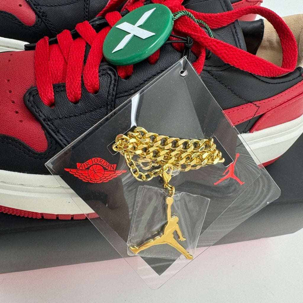 DS JORDAN 1 ELEVATE LOW SE WOMENS SIZE 8.5-
OG ALL. GOLD CHAIN WITH JORDAN/LACES