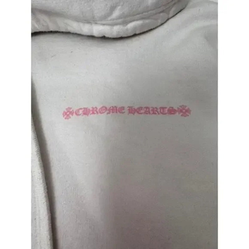 Men's RARE Chrome Hearts x Matty Boy Pink Graphic Hoodie - Oversized Large