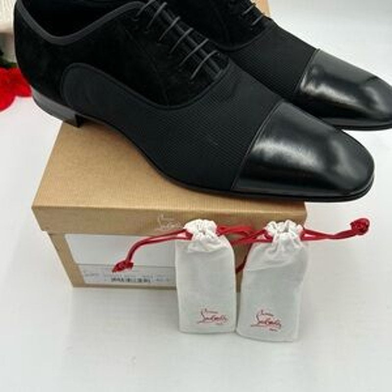 Christian Louboutin Mens Greggo flat Oxford size 46.5 made in Italy