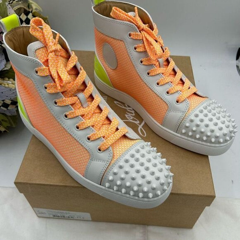 Men’s Christian Louboutin fun Lou spikes high tops size 43.5 made in Italy