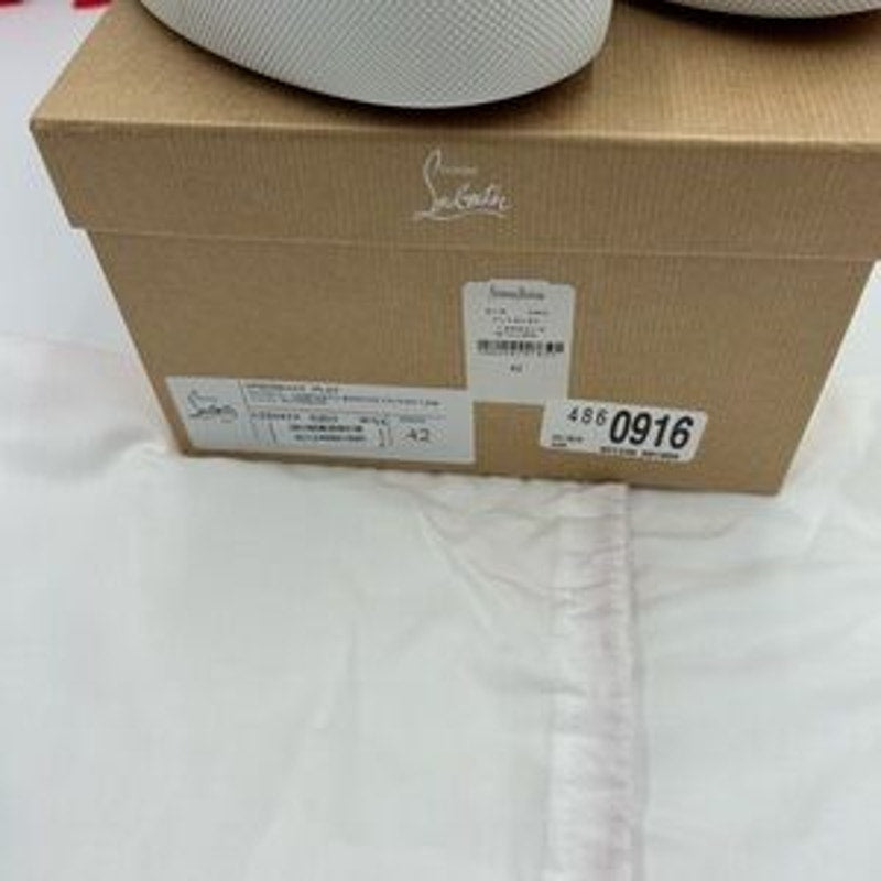 Men's Christian Louboutin roller boat spike slip on sneakers size 42 made Italy