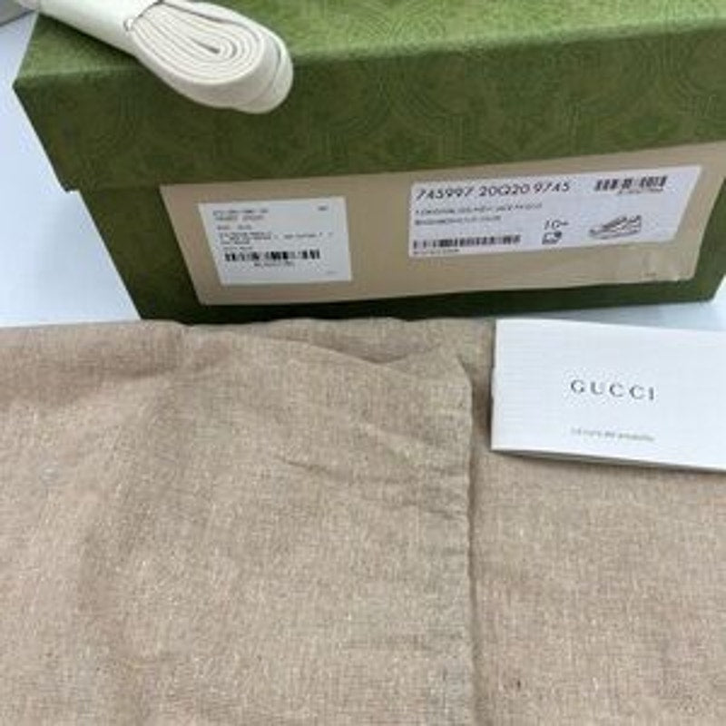 Gucci Brown GG Monogram canvas platform Sneakers size 10.5 made in Italy