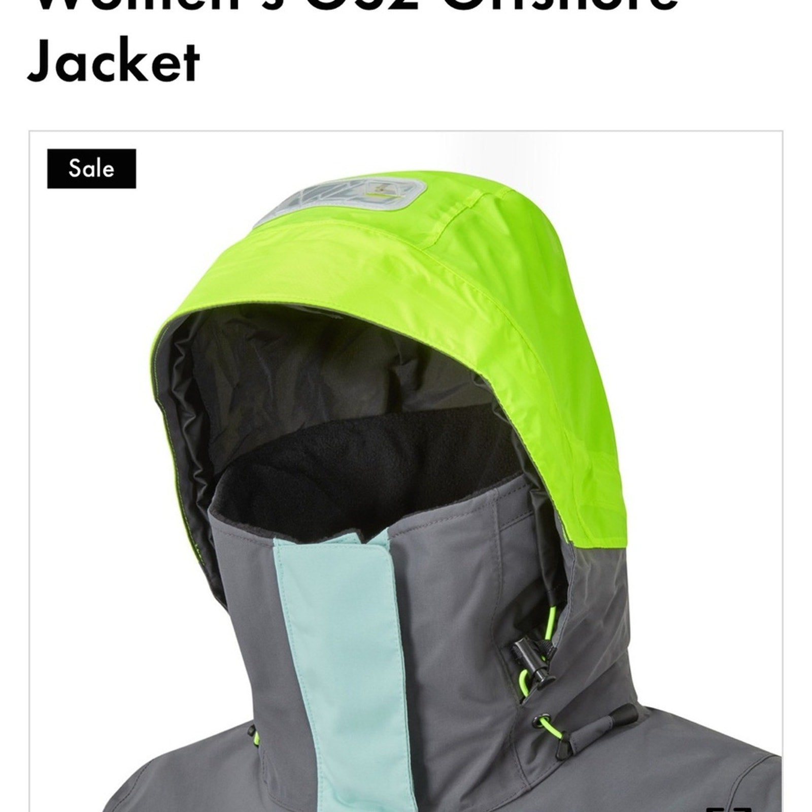 Gill Marine Women's OS2 Offshore Jacket NWOT’s Size 12 Eggshell