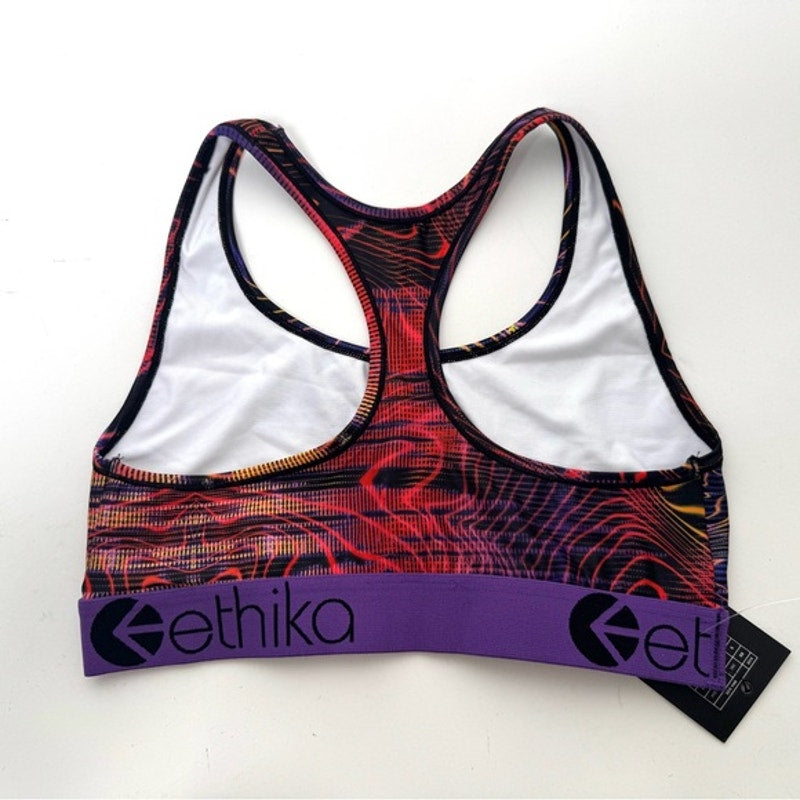 Ethika Women's Multicolor Sports Bra NWT’s Size Medium