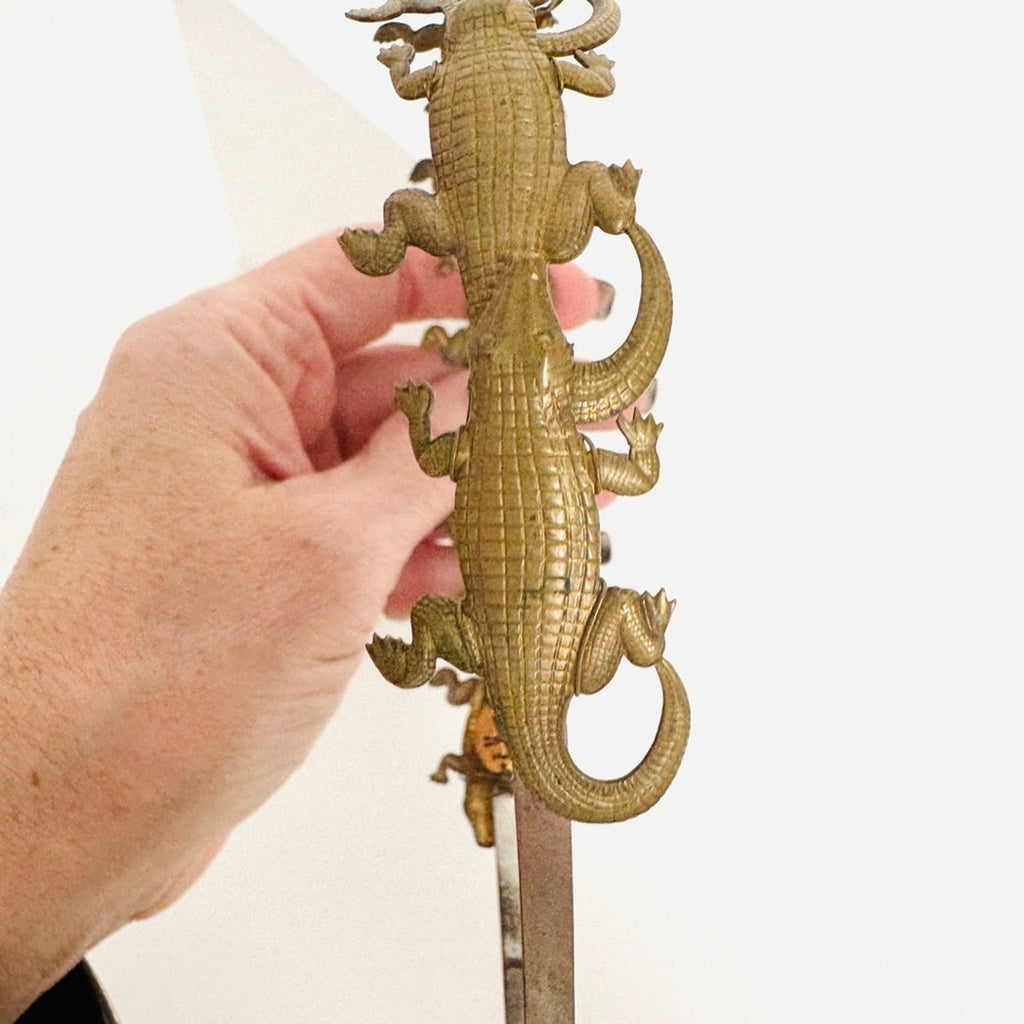 Eugenia Kim RARE HAND CAST bronze alligator headband bought at Henri Bendel, NYC