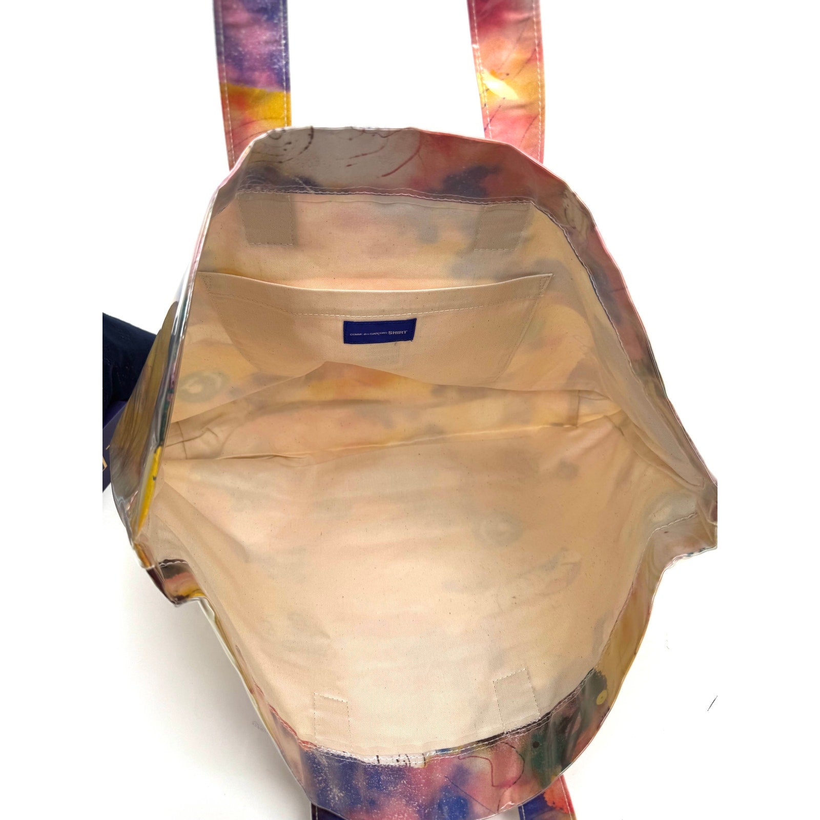 Comme des Garçons NWT Multicolor Futura Print Tote Bag