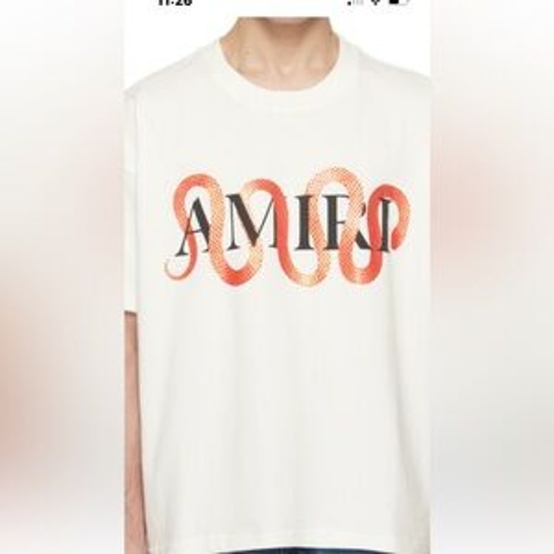 Men's Amiri snake heavyweight cotton T-shirt, size XXXL