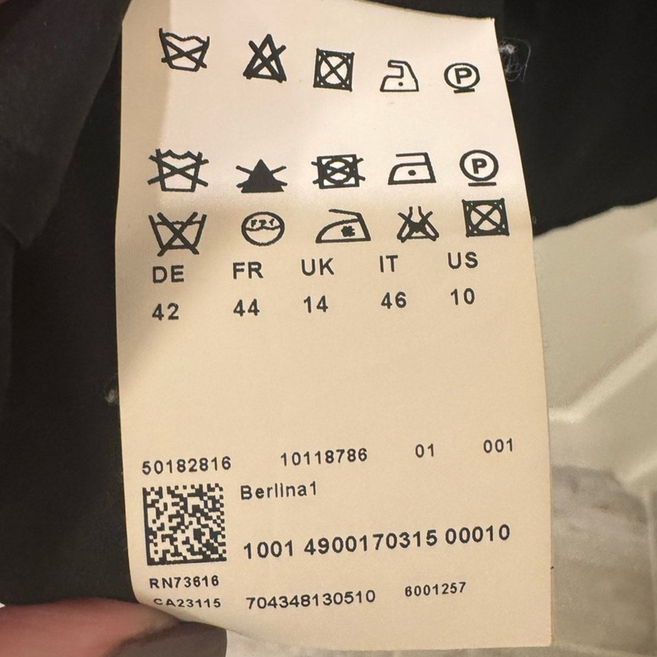 Hugo Boss Black button up silk Dress Shirt with Ruffle Detail women’s size 10