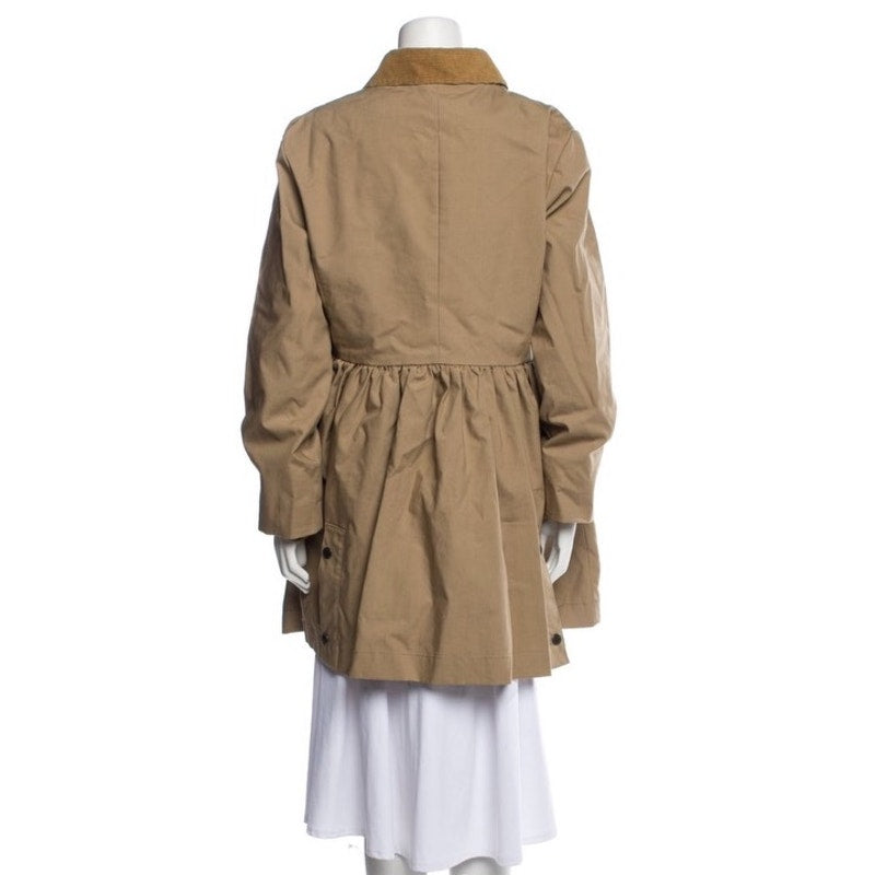 Women's Red Valentino Neutral Tan Knee Length Coat Size 10