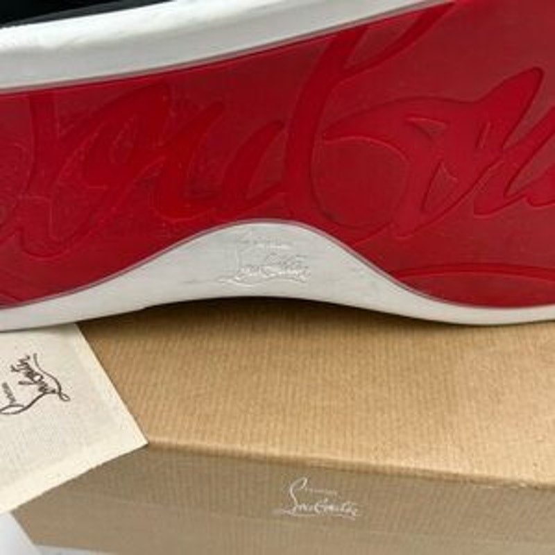 Men's Christian Louboutin chambeliboat boat show in newbuck Leather size 44