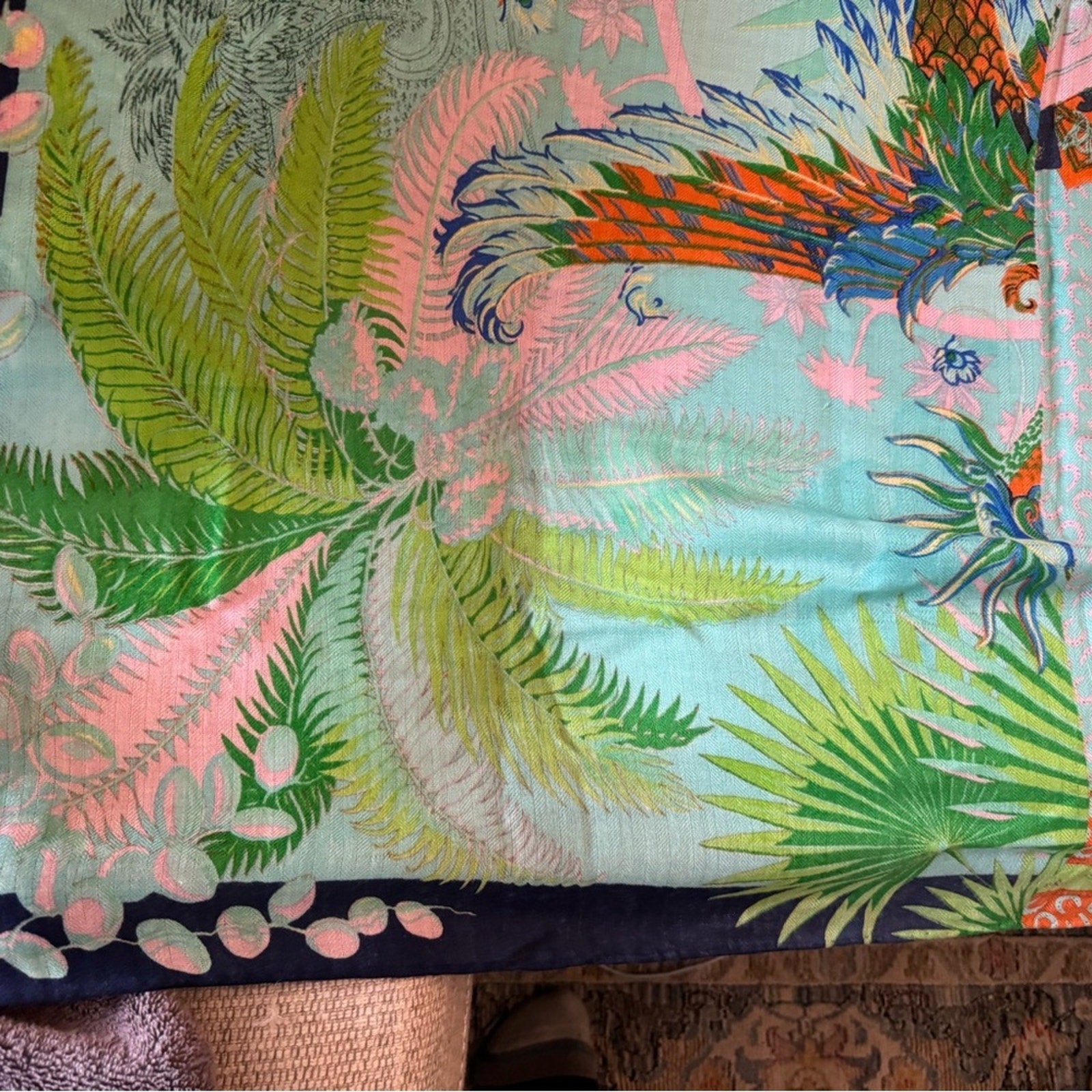 Hermès cashmere, equestrian/jungle themed scarf. Indescribably beautiful piece