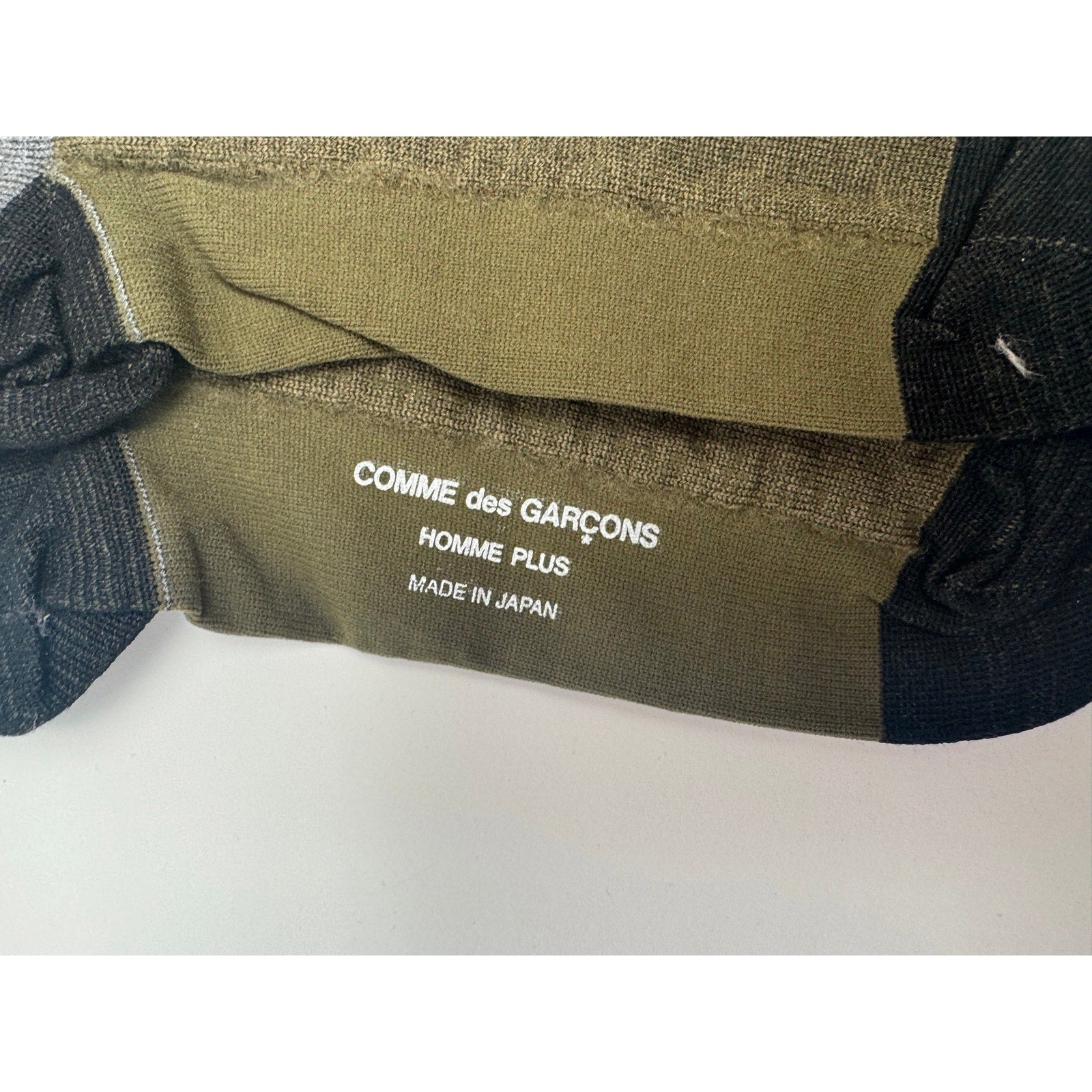 Comme des Garçons Homme Plus Men's NEW Olive/Gray Color Block Socks