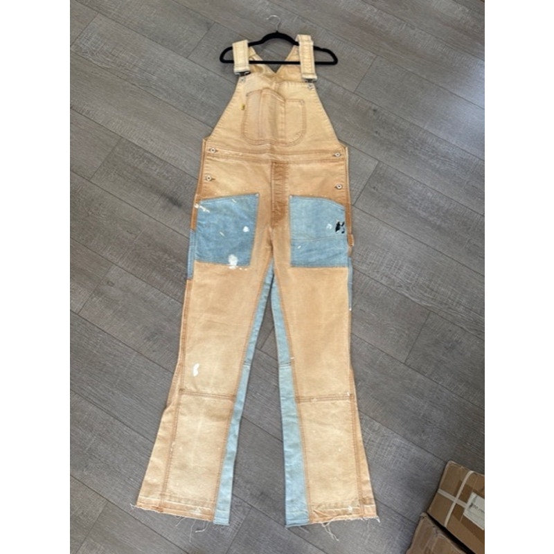 Gallery Dept. Distressed Panelled Carpenter Overalls – Size Large – Made in USA