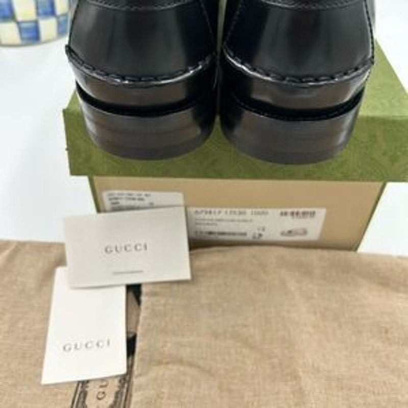 Men’s Gucci, GG Supreme tassel loafers size 12 made in Italy
