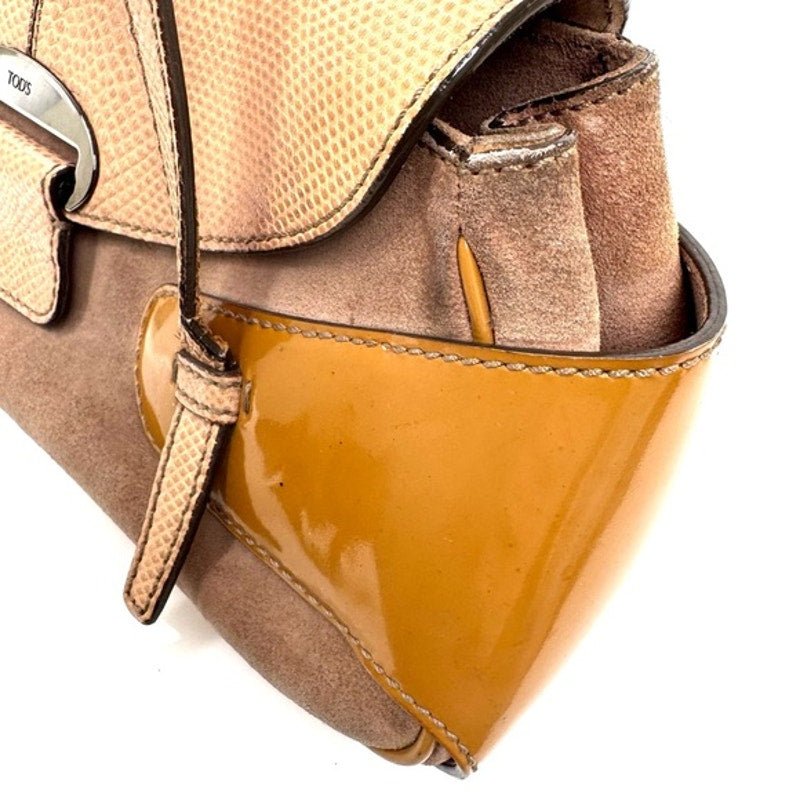 Tod's Brown Suede Shoulder Bag