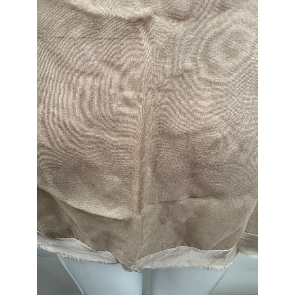 Schumacher Women's Beige Silk Top Size Medium Fits Like A Large