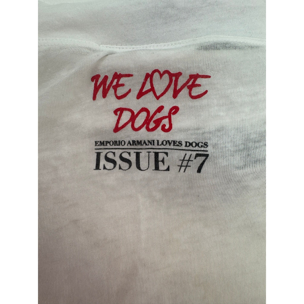 Emporio Armani “We Love Dogs” Issue #7 Bulldog Graphic Tee – NWT – Size 38