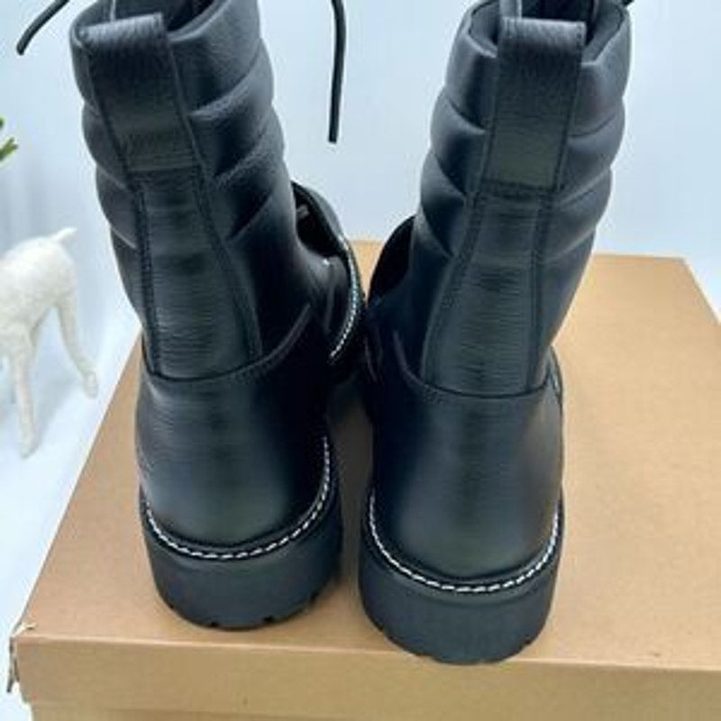 Men’s Burberry, leather lace guard ankle boots size 45 made in Italy