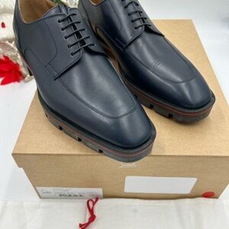 Men's Christian Louboutin DAVISOL navy Oxford, Derby shoe size 43 made in Italy