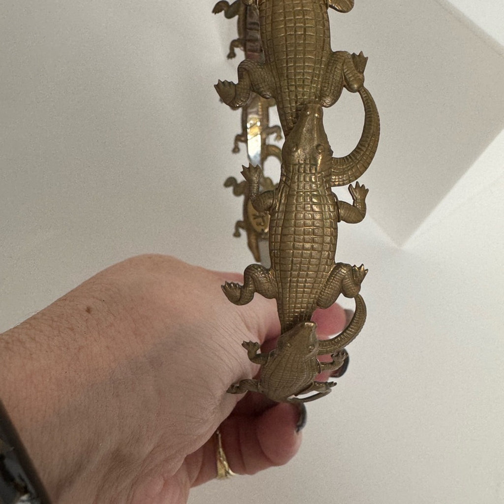 Eugenia Kim RARE HAND CAST bronze alligator headband bought at Henri Bendel, NYC