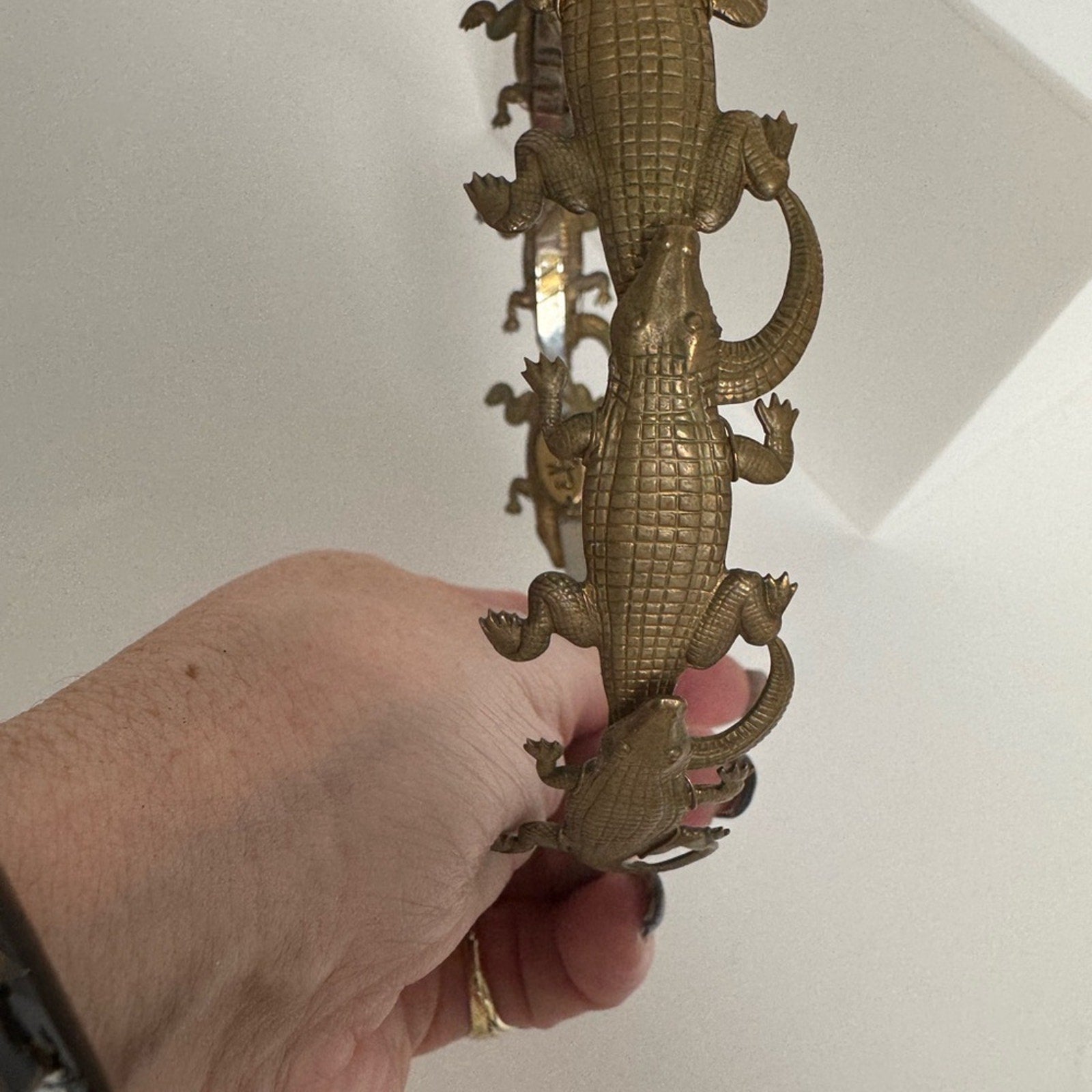 Eugenia Kim RARE HAND CAST bronze alligator headband bought at Henri Bendel, NYC