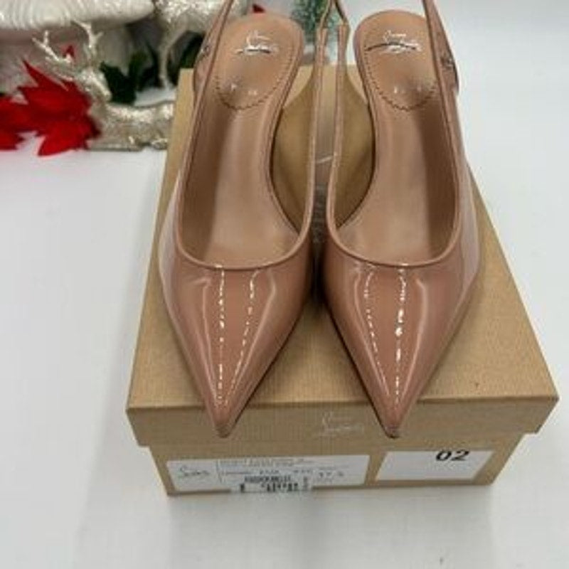 Christian louboutin women's sporty Kate 55 Patent Leather size 37.5 made Italy