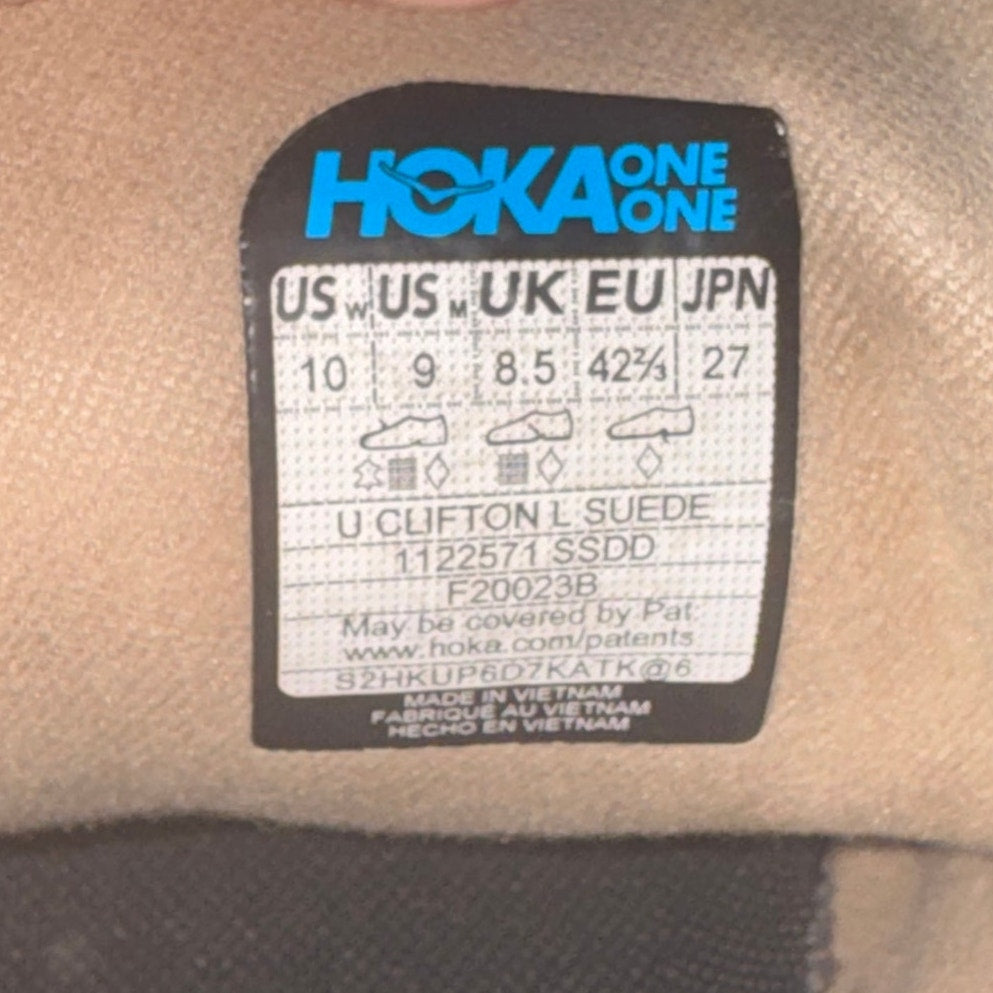 HOKA Tan One Clifton L Suede 1122571-SSDD Sneakers Women's Size 10M