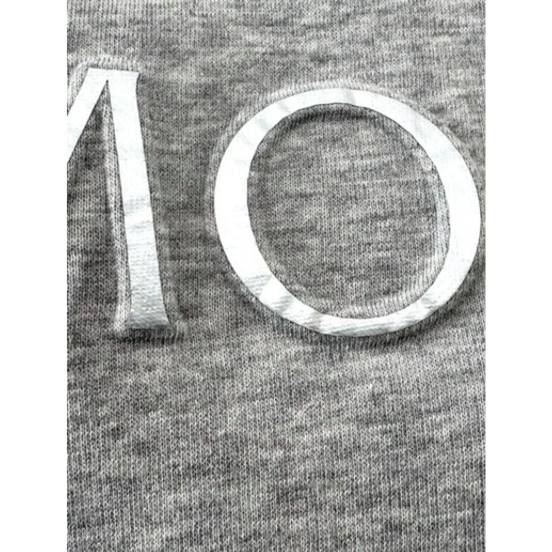 Moncler Men’s 2XL Gray Zip-Up Hoodie – Metallic Puffed Lettering (NWOT)