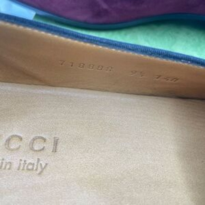 Men’s Gucci velvet horse bit dress loafers size 9.5 fits 10.5 US made Italy