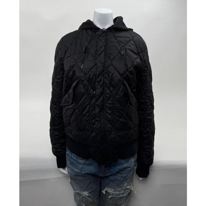 Men's Burberry Black Rare Hooded Reversible Quilted Puffer Jacket Size M