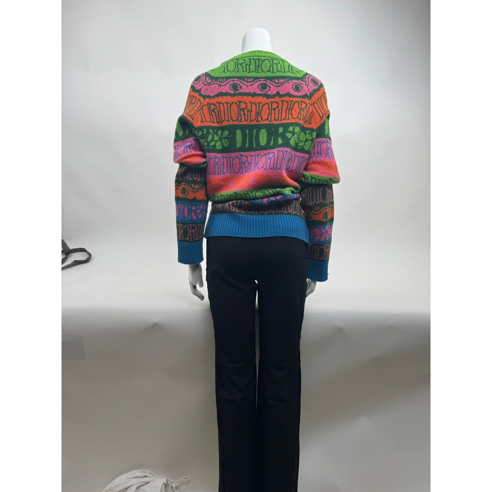 Men's Dior x Stussy Collab Wool Sweater – Oversized Size M Fits Like L
