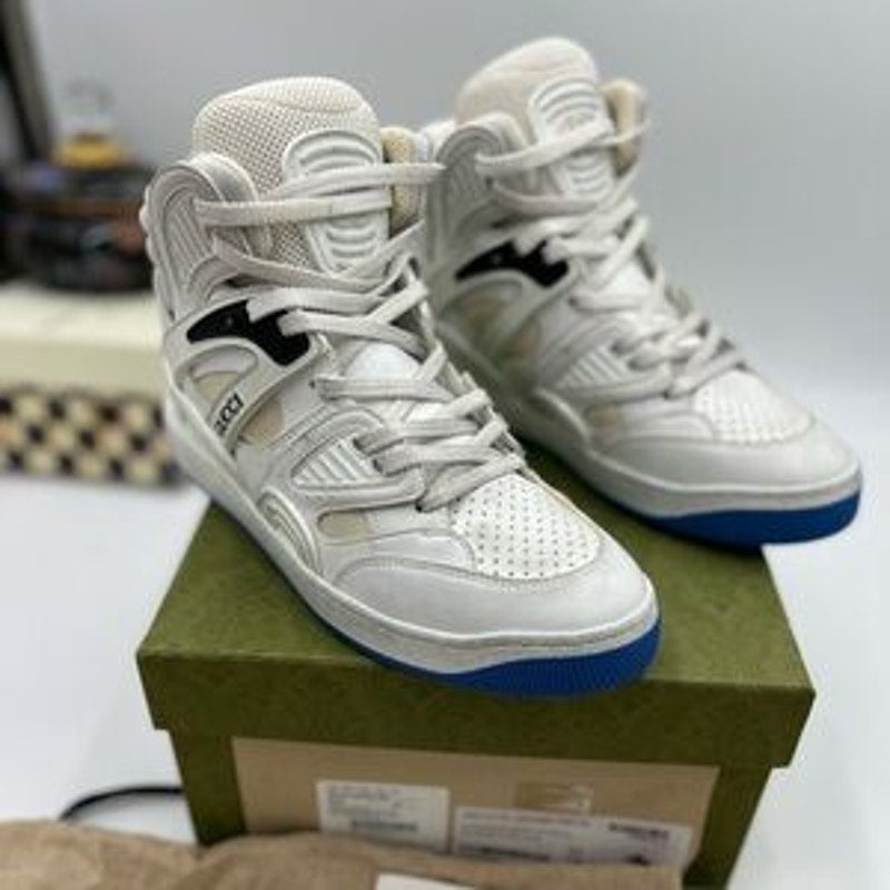 Women's Gucci interlocking G leather distressed sneakers size 37 made in Italy