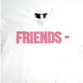 Men's Vlone x Friends NEW White and Pink Short Sleeve T-Shirt Size L