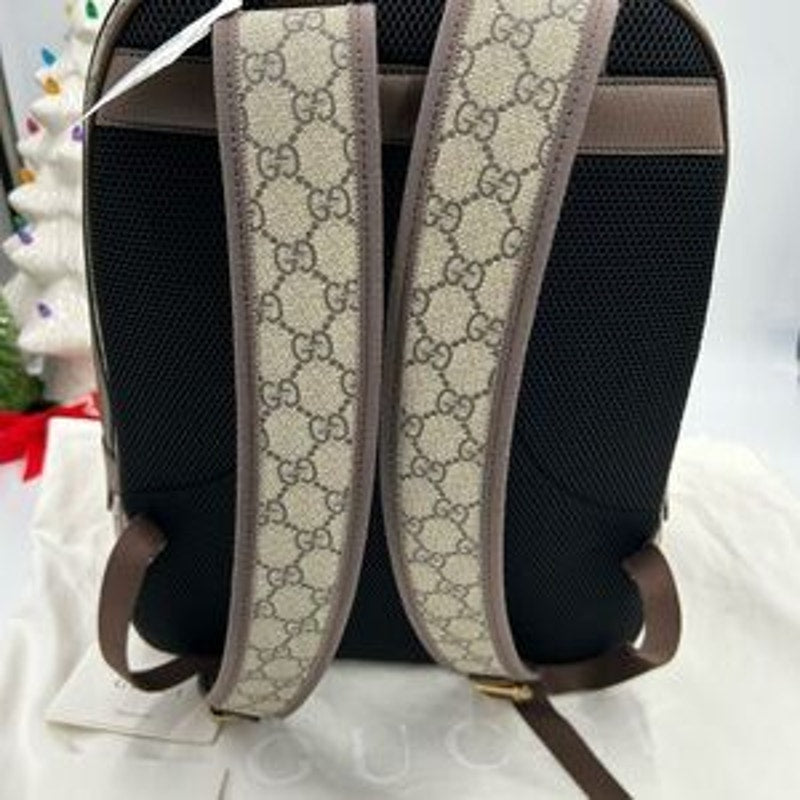 Gucci Ophedia GG Supreme, canvas and leather backpack made in Italy NWT
