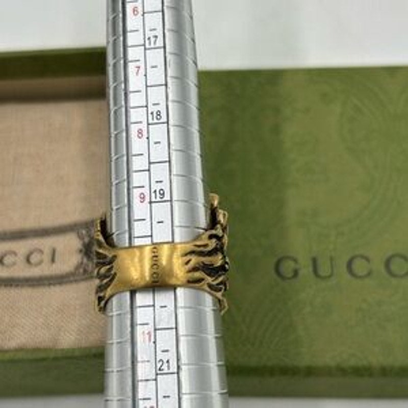 Unisex Gucci iconic Lionhead ring size 10 made in Italy