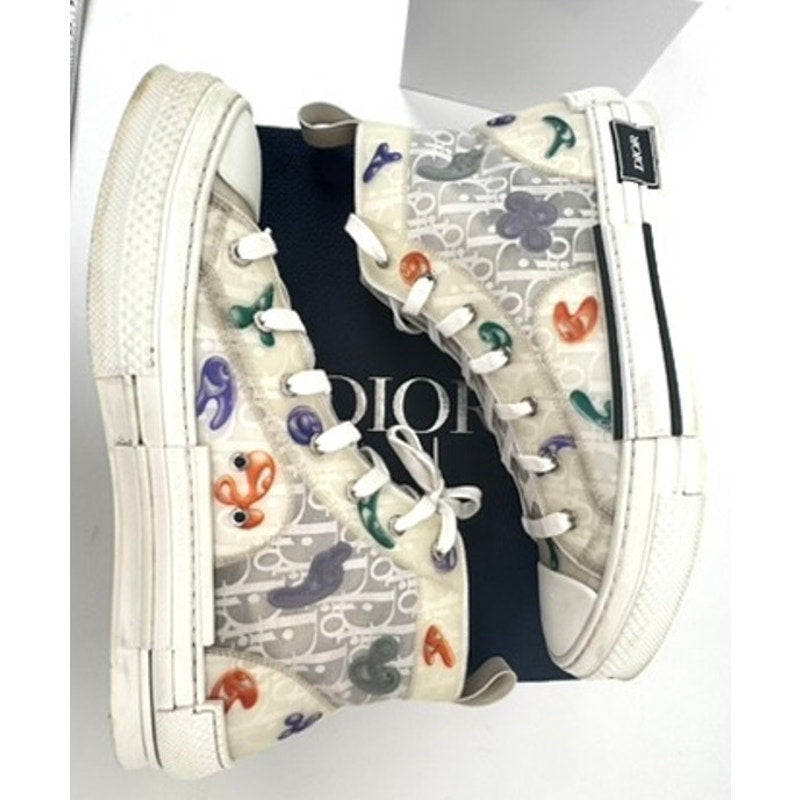 Men's Dior x Kenny Scharf Technical Oblique Patch B23 High Top Sneakers Size 46