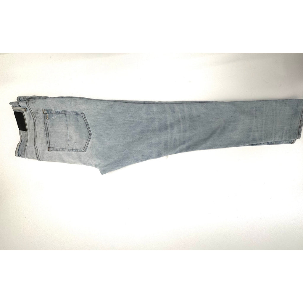 Men's Amiri MX1 Light Indigo Wash Vintage Tee Animation Patch Jeans Size 38