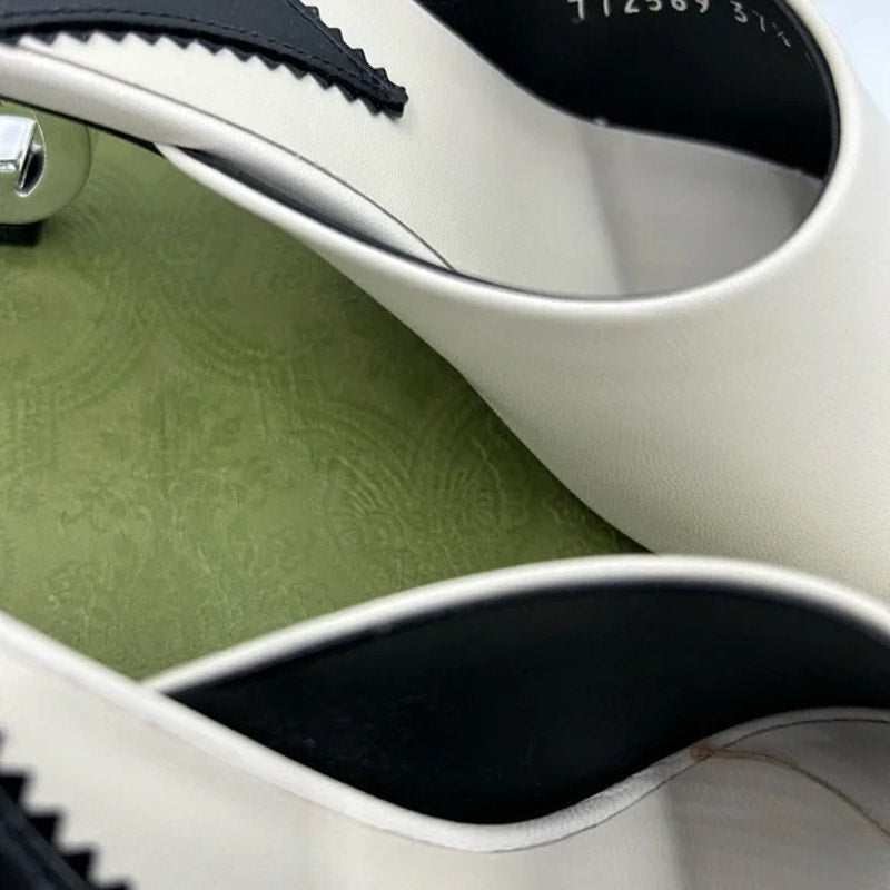 Women's Gucci interlocking G leather sandal size 37.5 made in Italy