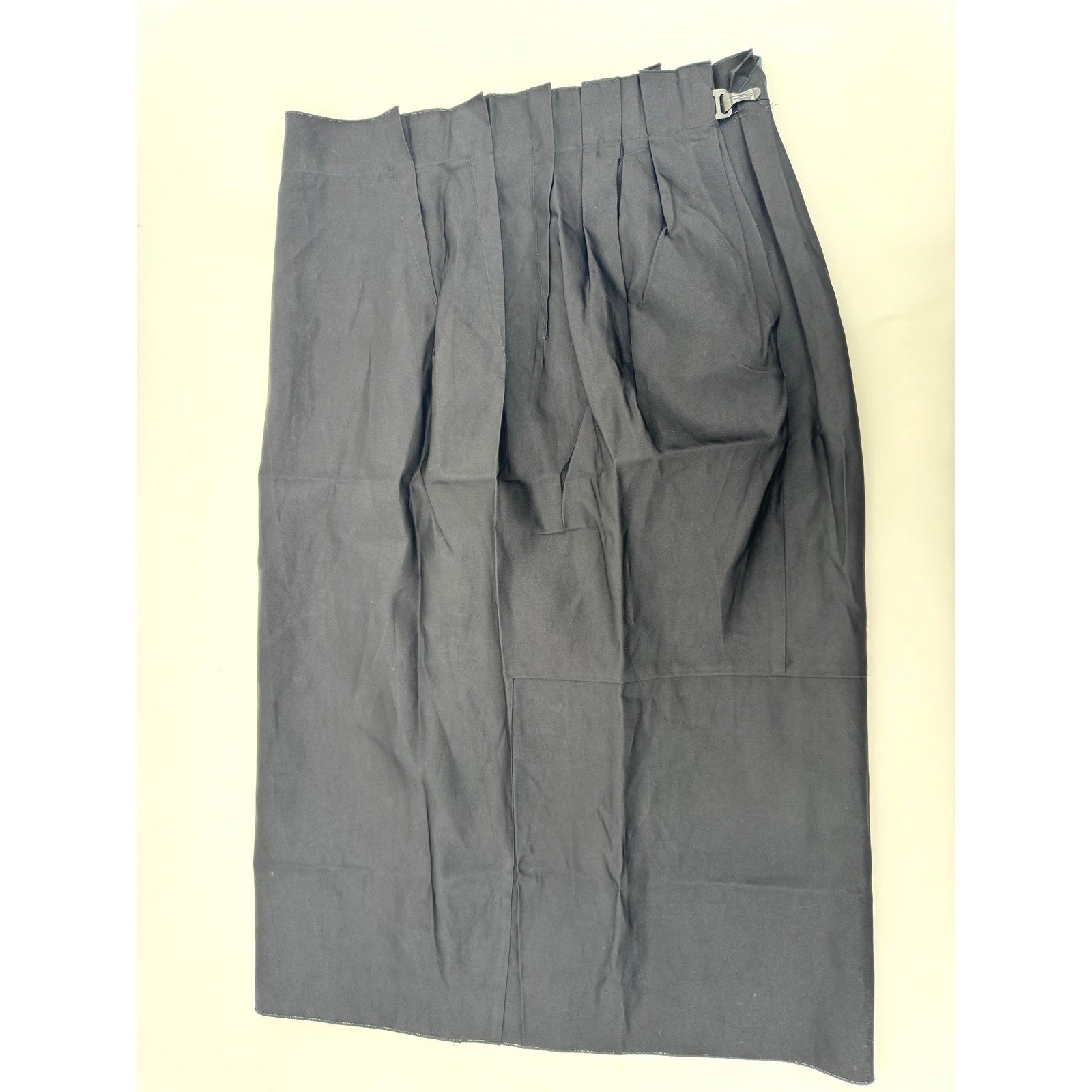 Lanvin Paris 100% Silk Architectural Paperbag Waist Midi Skirt Size FR 38