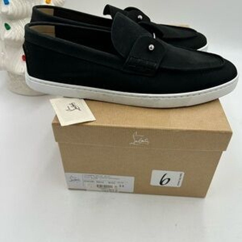 Men's Christian Louboutin chambeliboat boat show in newbuck Leather size 44