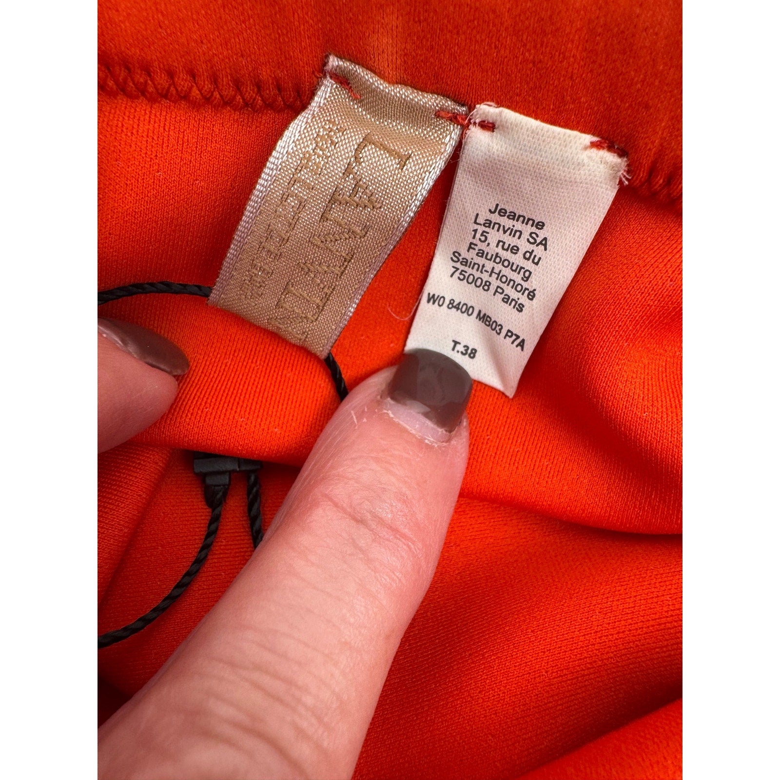 Lanvin NWOT Orange Draped Strapless Top FR 38 US 6