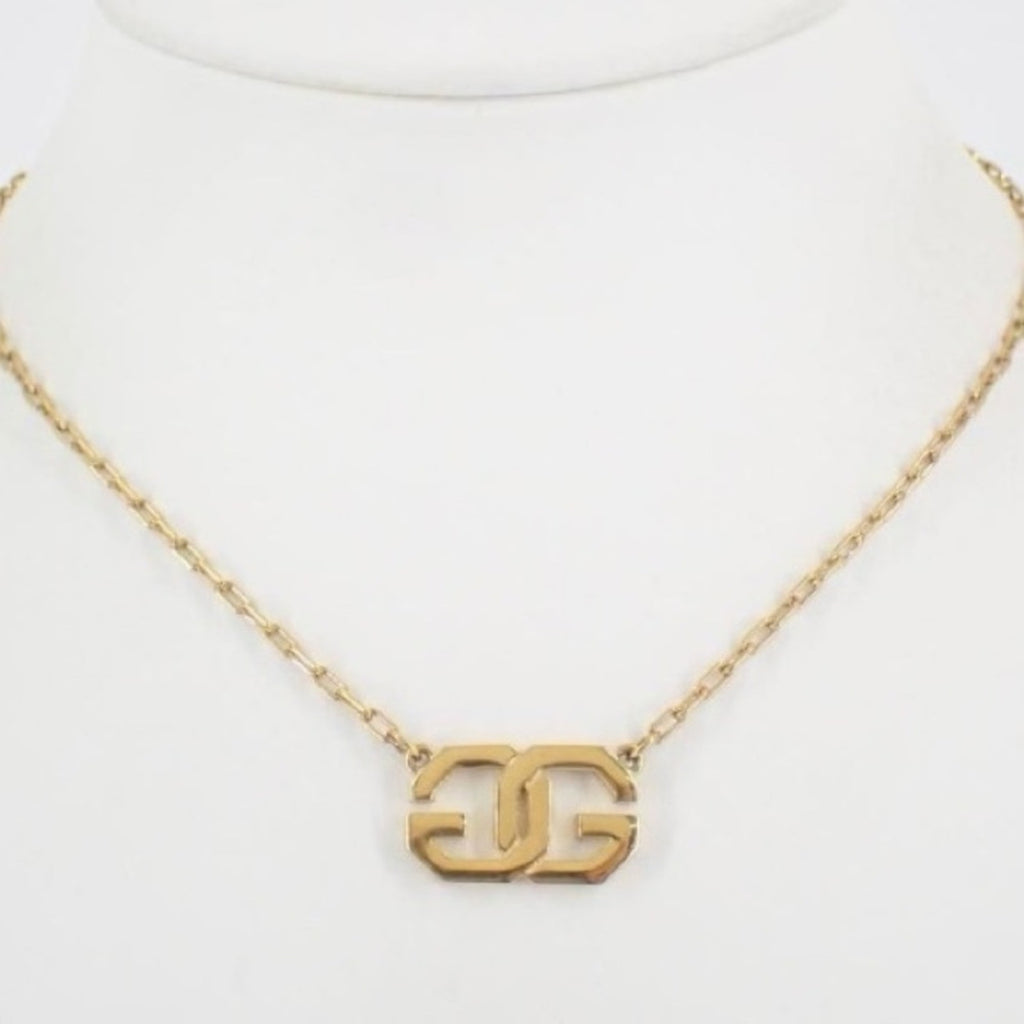 Givenchy Gold plated Vintage GG logo Necklace 0.51 × 16.73 × 0.87 (LxWxH)