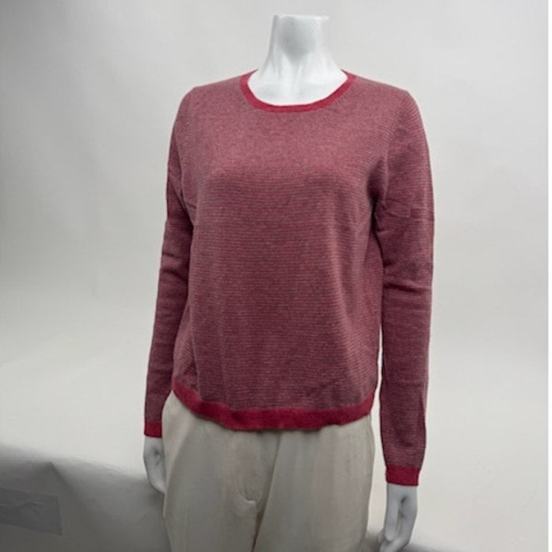 Theory NWT Pink Hidi Fine Haven Wool Cashmere Sweater Size M